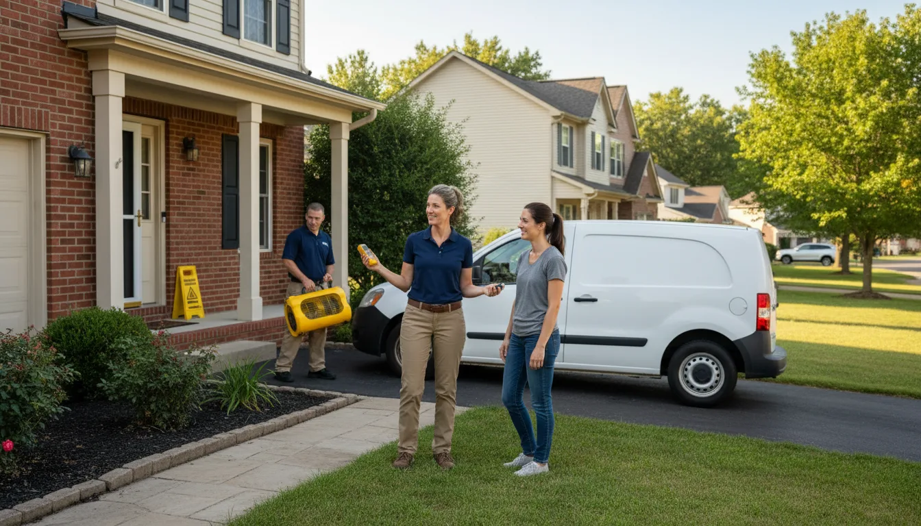 Residential water damage restoration in Medinah, IL